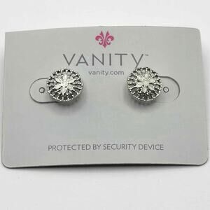 Silver Floral Vanity Earring